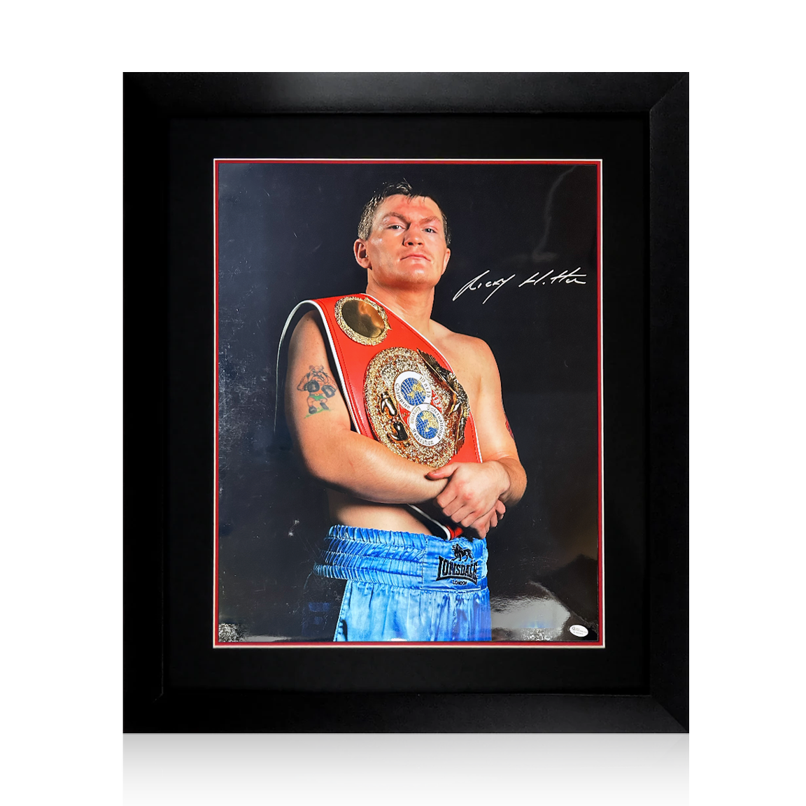 Ricky Hatton Signed Deluxe Mount Display – The Fan Cave Memorabilia