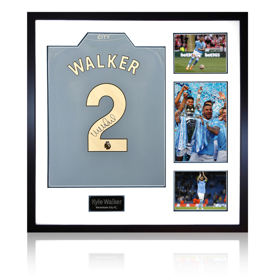 Kyle Walker Signed Manchester City 23/24 Shirt Elite Frame