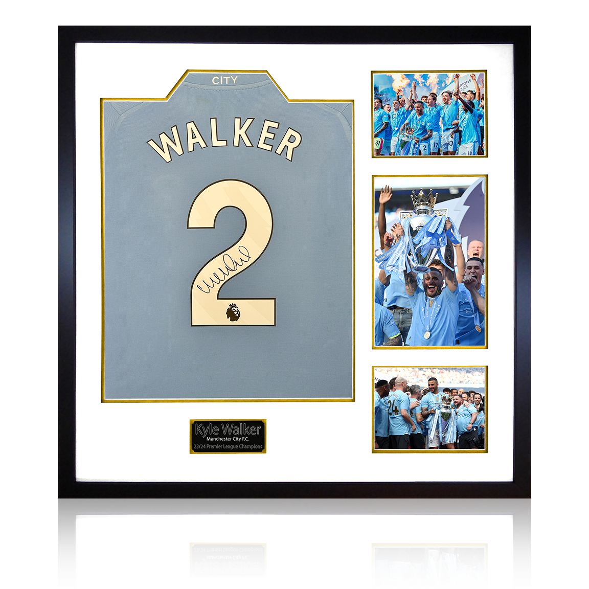 Kyle Walker Signed Manchester City 23/24 Premier League Champions Shir The Fan Cave Memorabilia