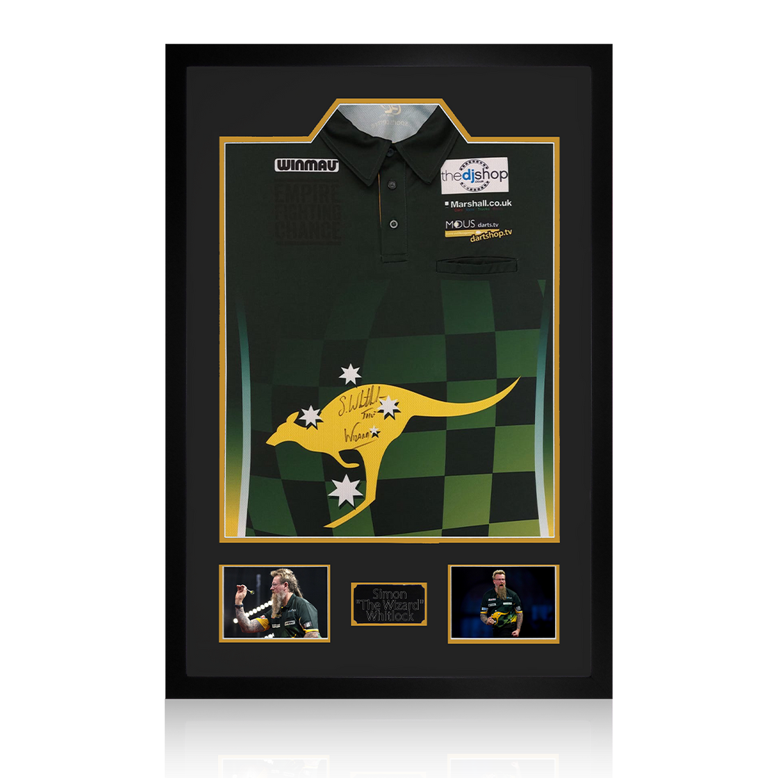 Simon Whitlock Signed Shirt Premium Frame