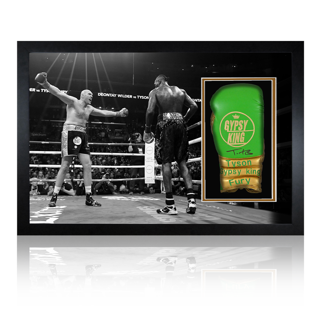 Tyson Fury v Deontay Wilder I Signed Glove Iconic Frame