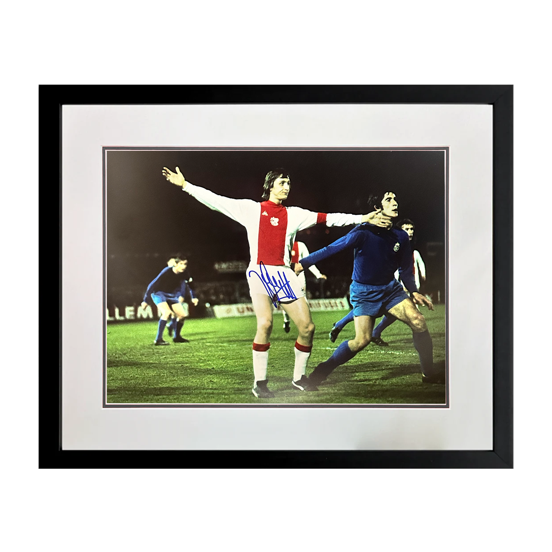 Johan Cruyff Signed AFC Ajax Photo Compact Frame (AFTAL Authentication)