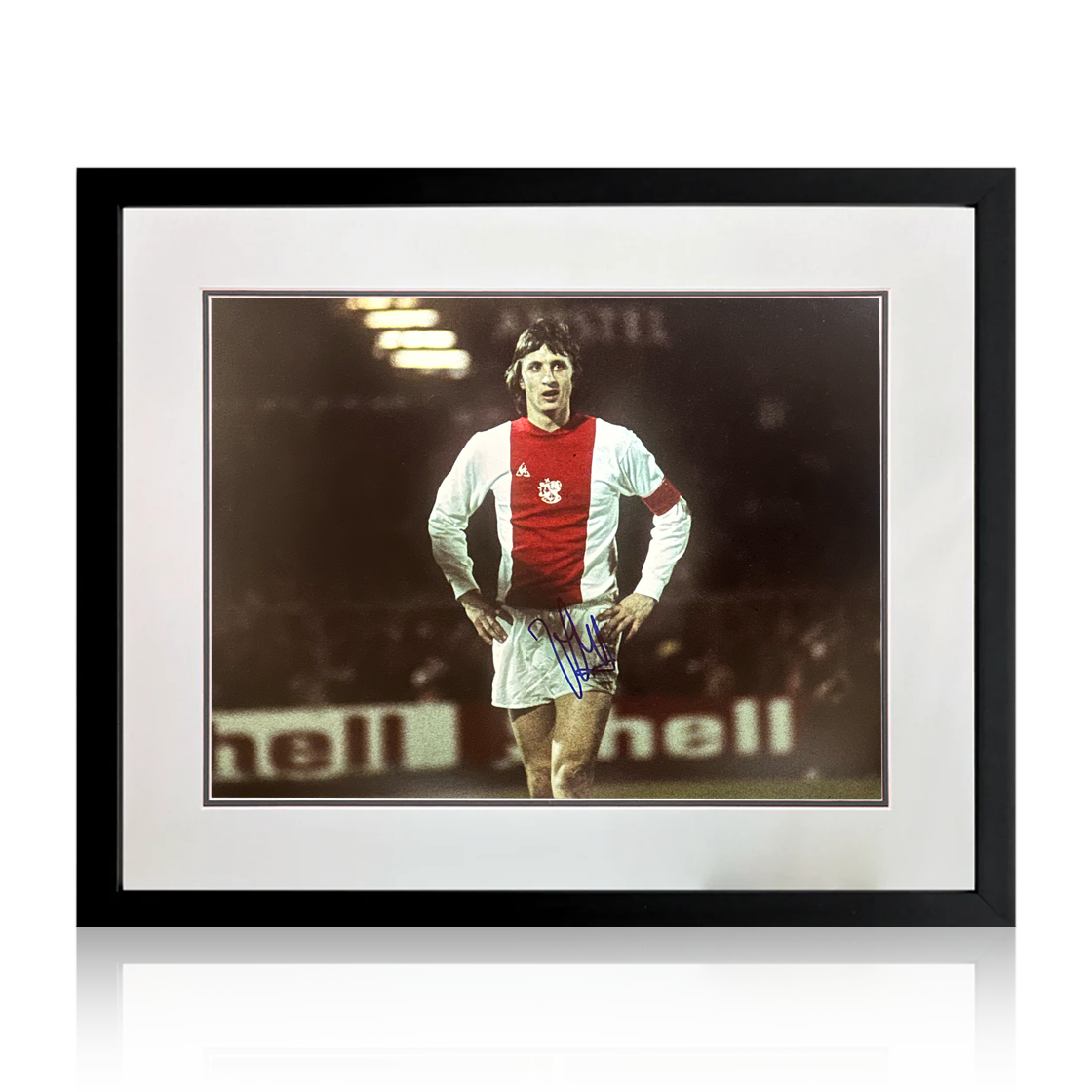 Johan Cruyff Signed AFC Ajax Photo Compact Frame (AFTAL Authentication)