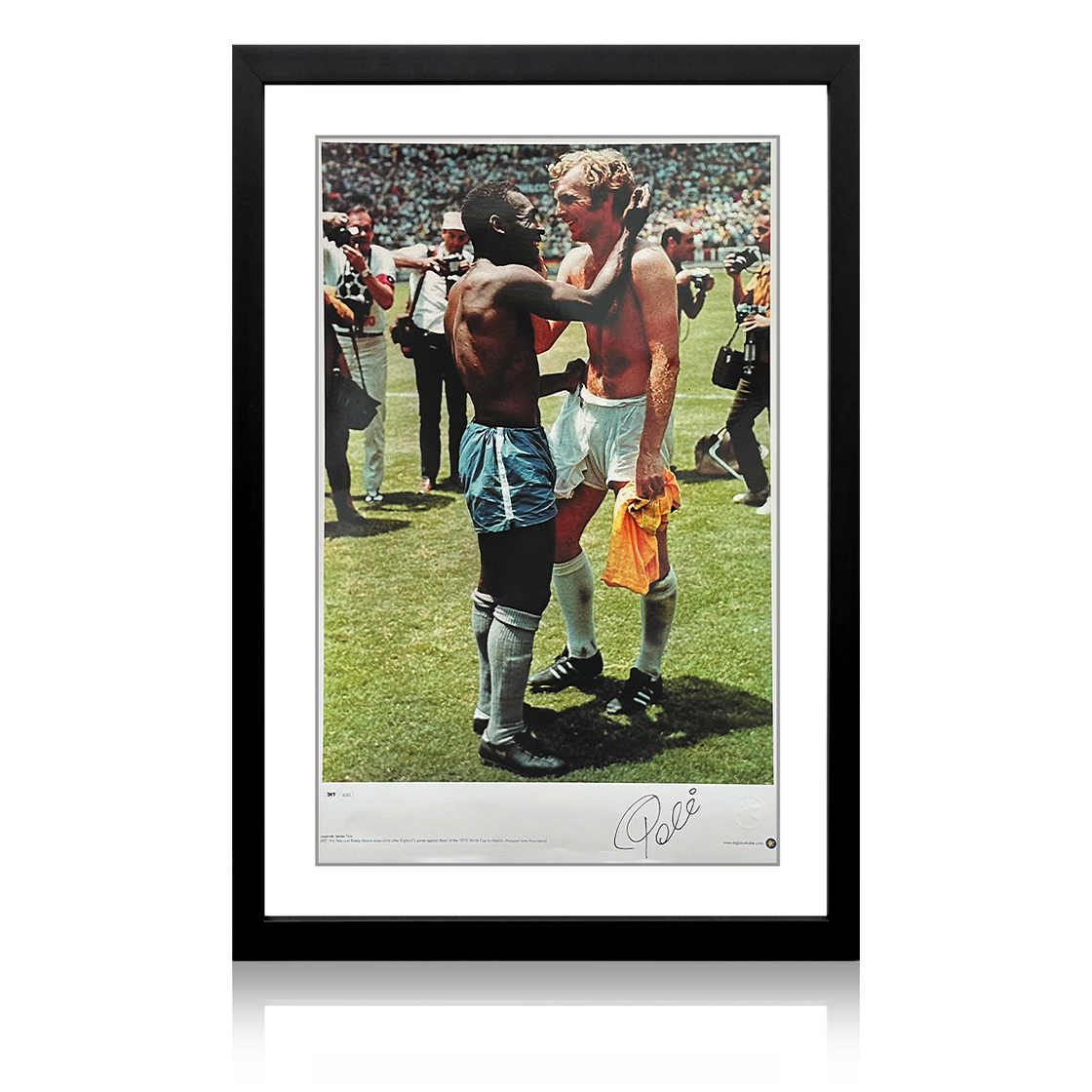 Pele Signed England v Brazil Deluxe Mount Frame