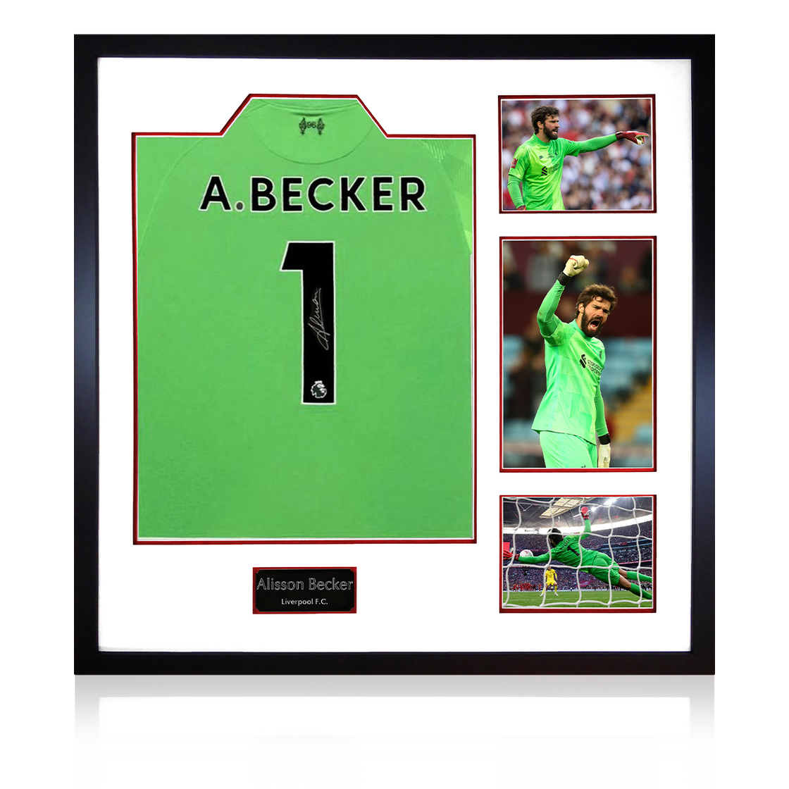 Alisson Becker Signed 21/22 Liverpool Shirt Elite Frame