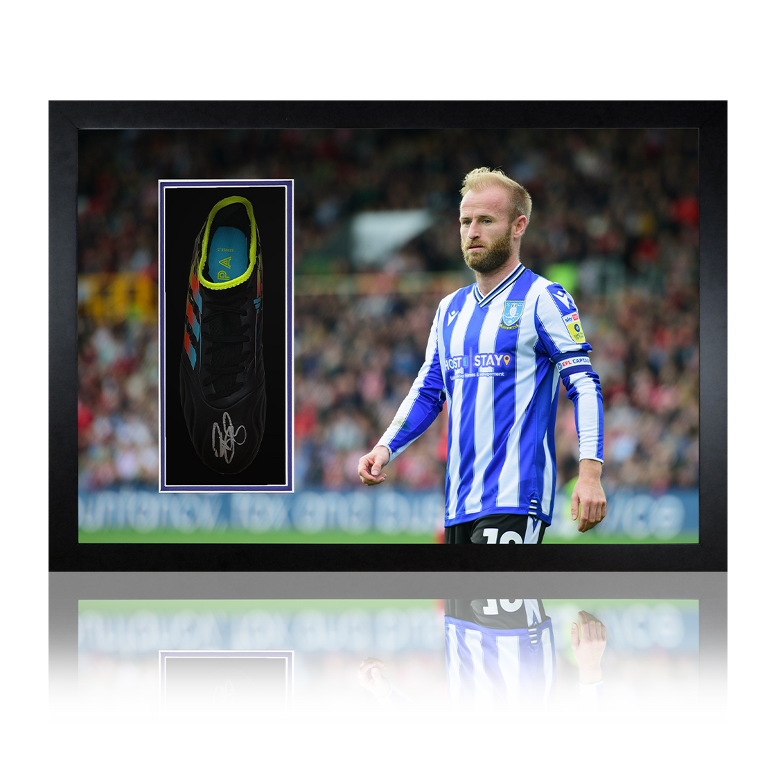 Barry Bannan Signed 22/23 Sheffield Wednesday Boot Display