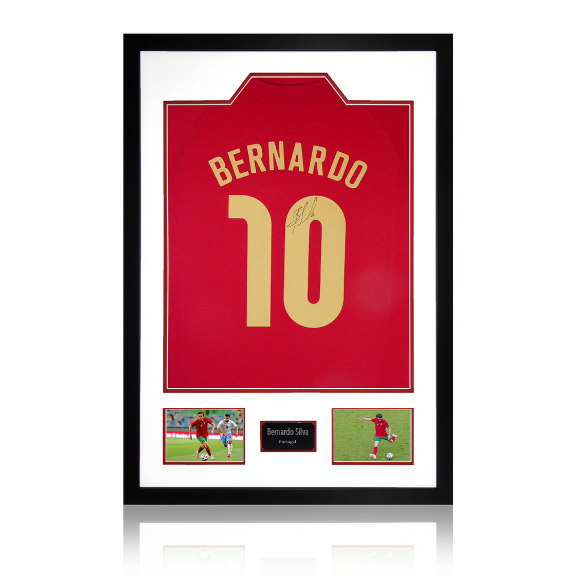 Bernardo Silva Signed Portugal Shirt Premium Frame