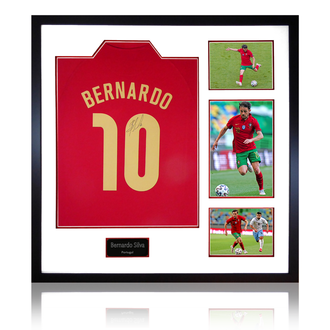 Bernardo Silva Signed Framed Portugal Shirt Elite Frame