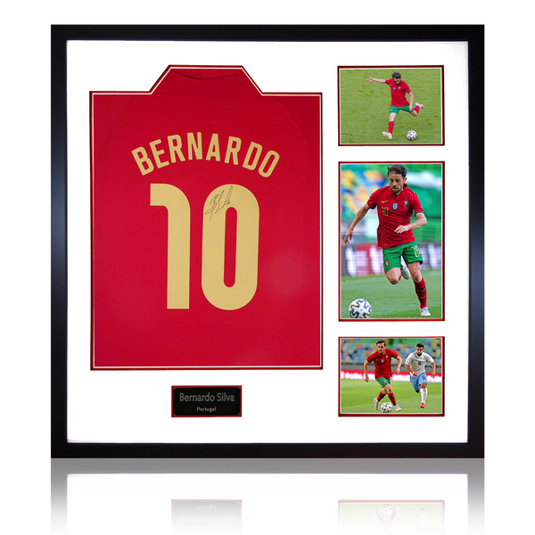 Bernardo Silva Signed Framed Portugal Shirt Elite Frame The Fan Cave Memorabilia