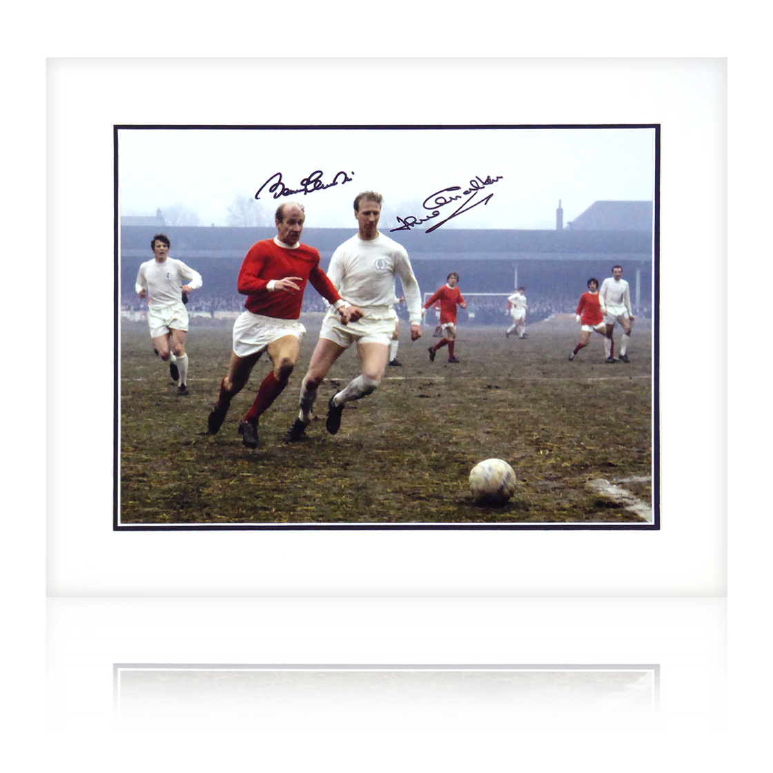 Bobby & Jack Charlton Signed Mount