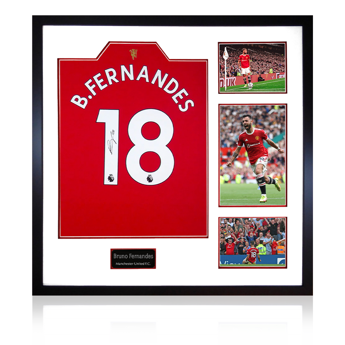 Bruno Fernandes Signed 21/22 Manchester United Shirt Elite Frame