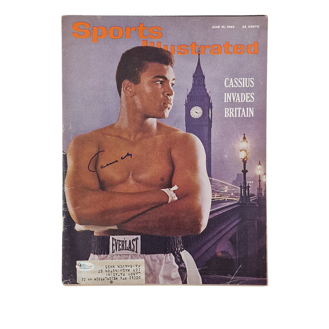 Cassius Clay Aka Muhammad Ali Signed Original Sports Illustrated Magaz