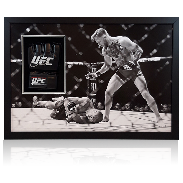 Conor McGregor vs Aldo Signed UFC Mitt Display