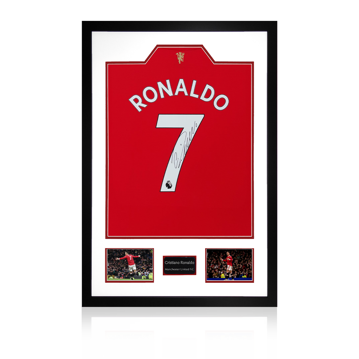 Charitybuzz: Cristiano Ronaldo Signed Manchester United Jersey Display