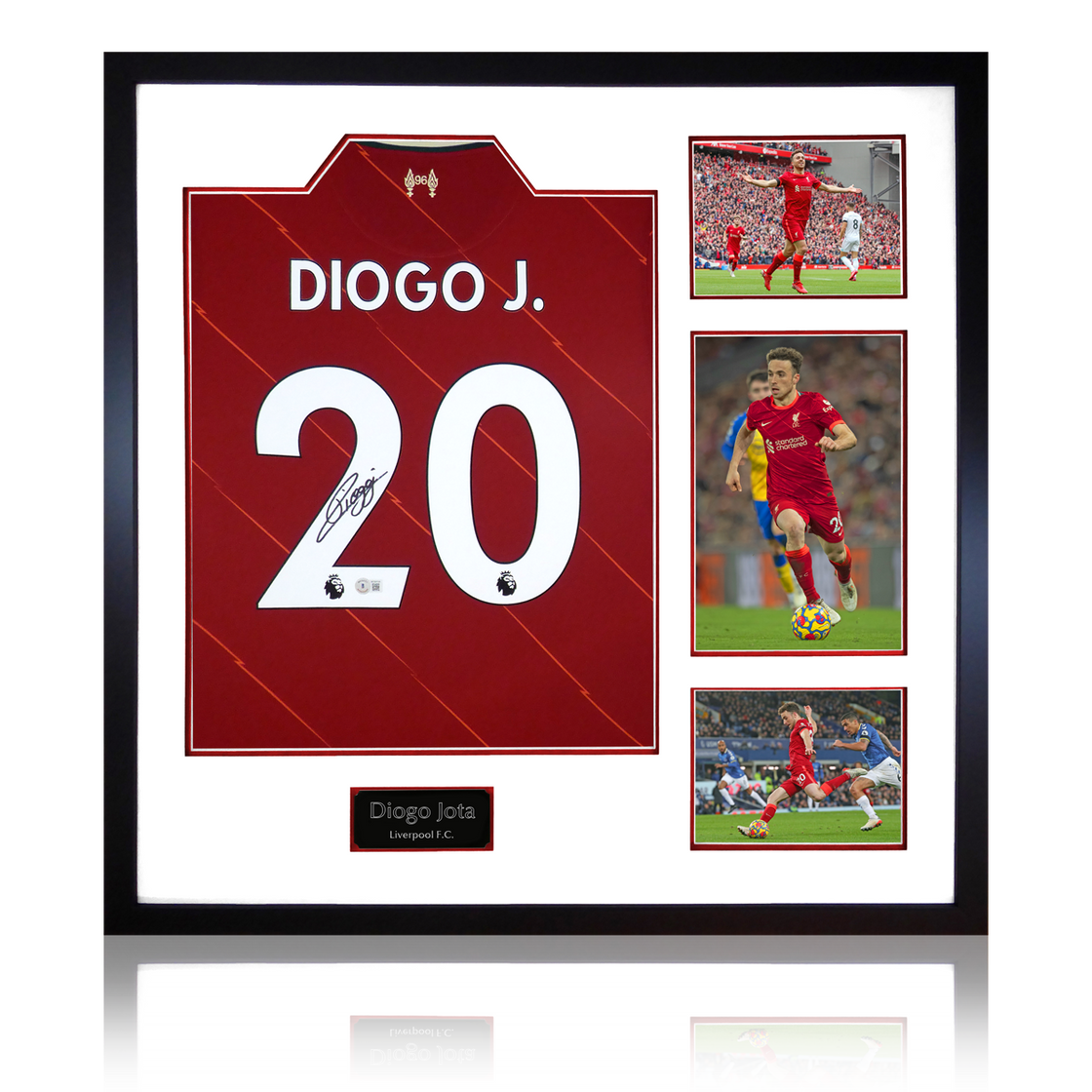 Diogo Jota Signed Liverpool Elite Frame