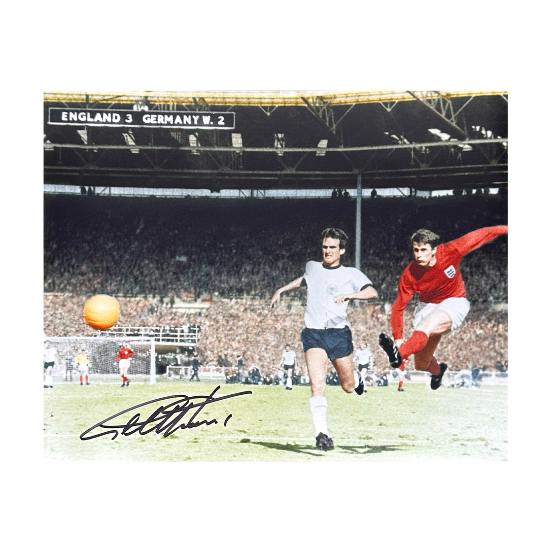 Geoff Hurst Signed England 10x8