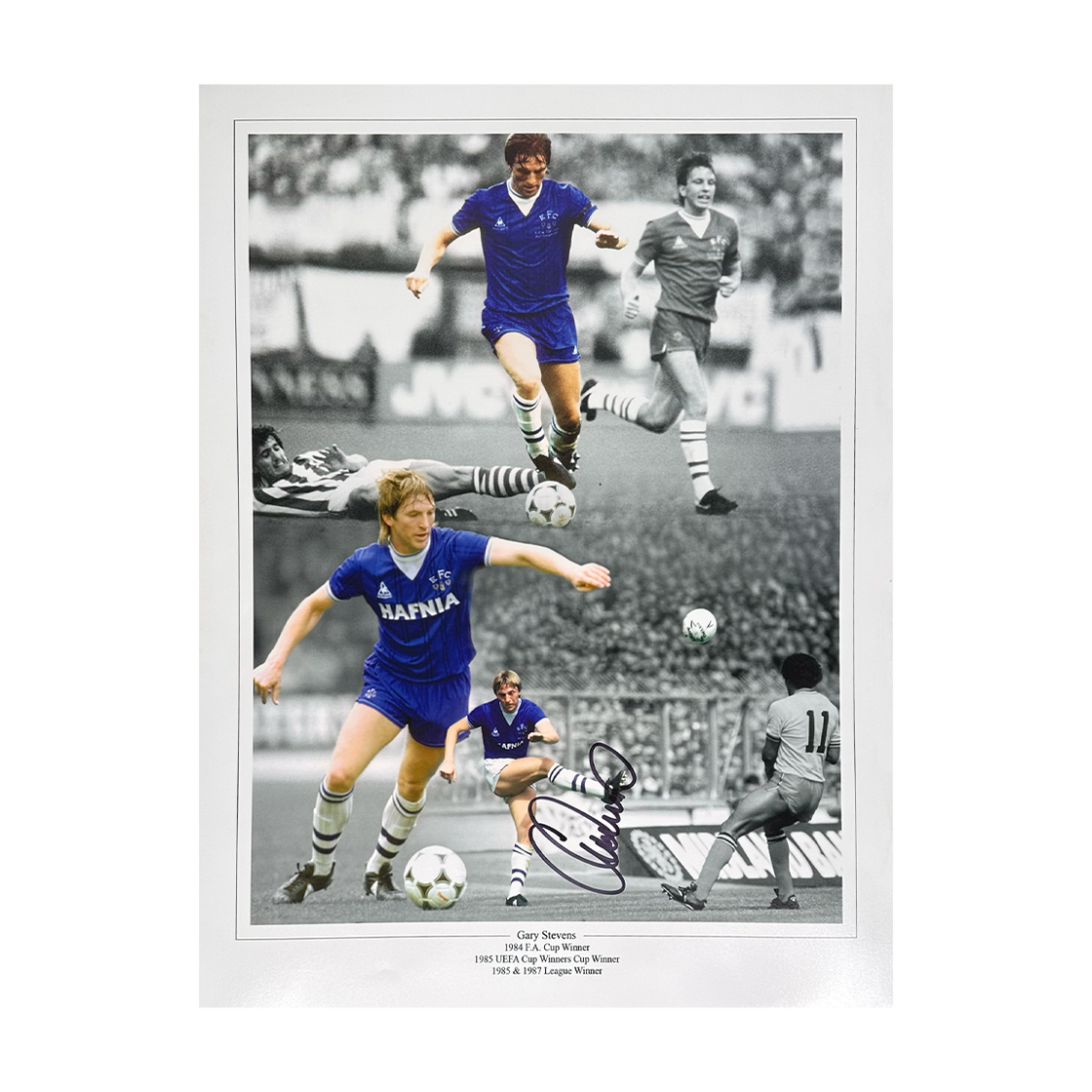 Gary Stevens Signed Everton 16x12