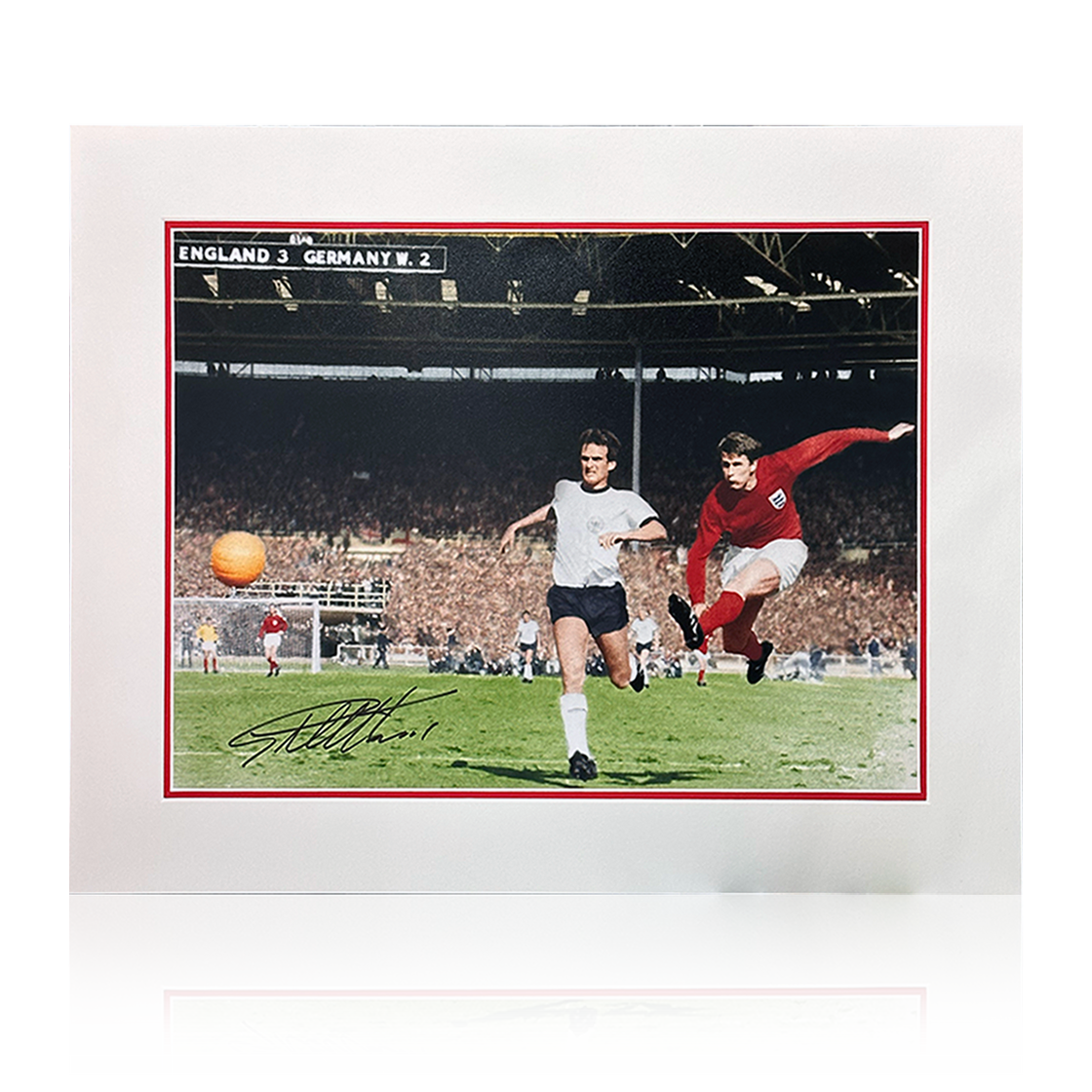 Geoff Hurst Signed England Mount