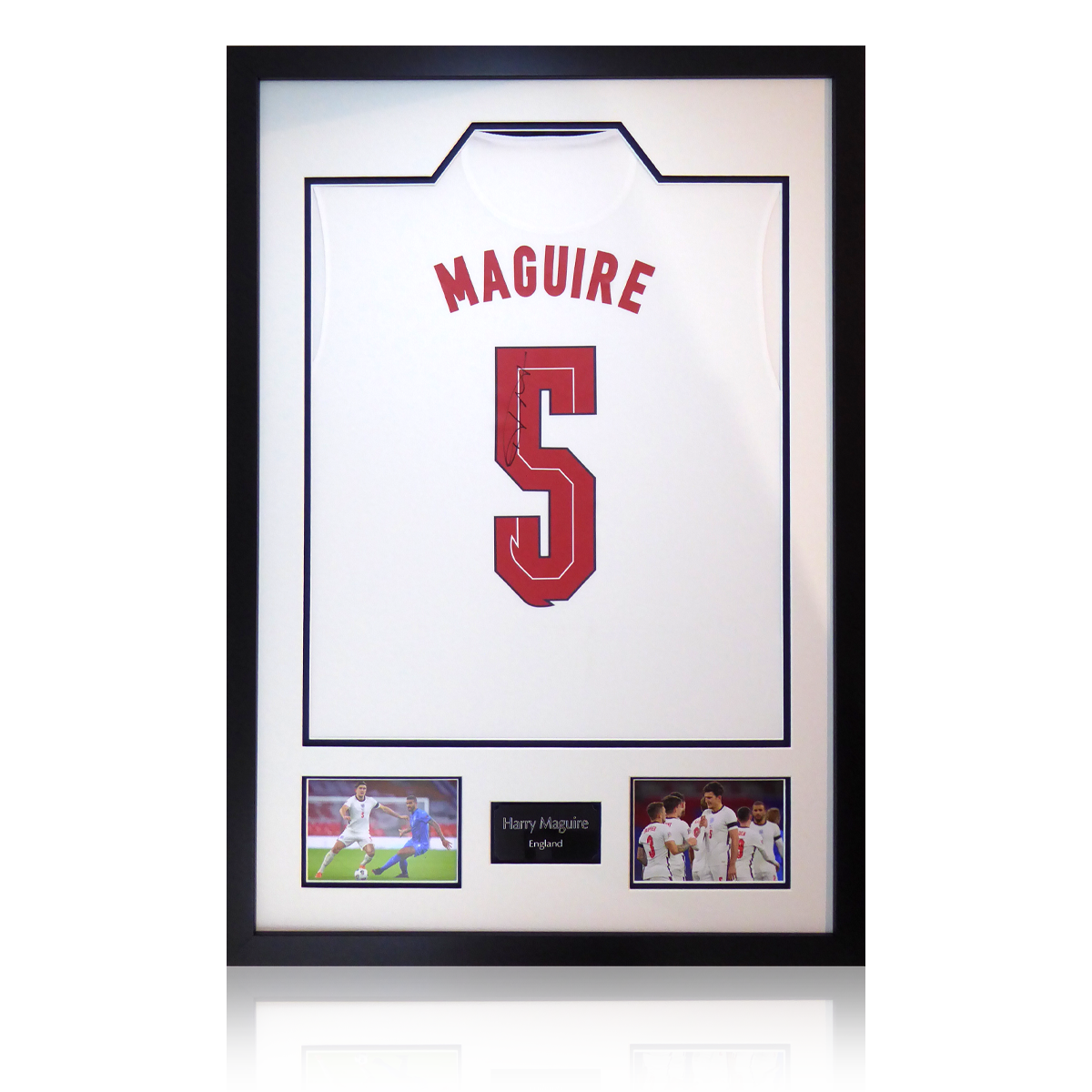 Framed Harry Maguire Signed Manchester United Shirt - 2020-21