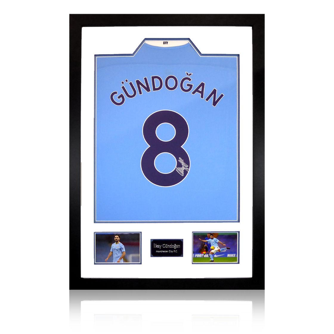 Ilkay Gundogan Signed 20/21 Manchester City Shirt Premium Frame