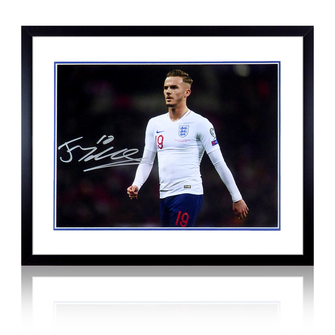 James Maddison Signed Framed England Deluxe Mount Display