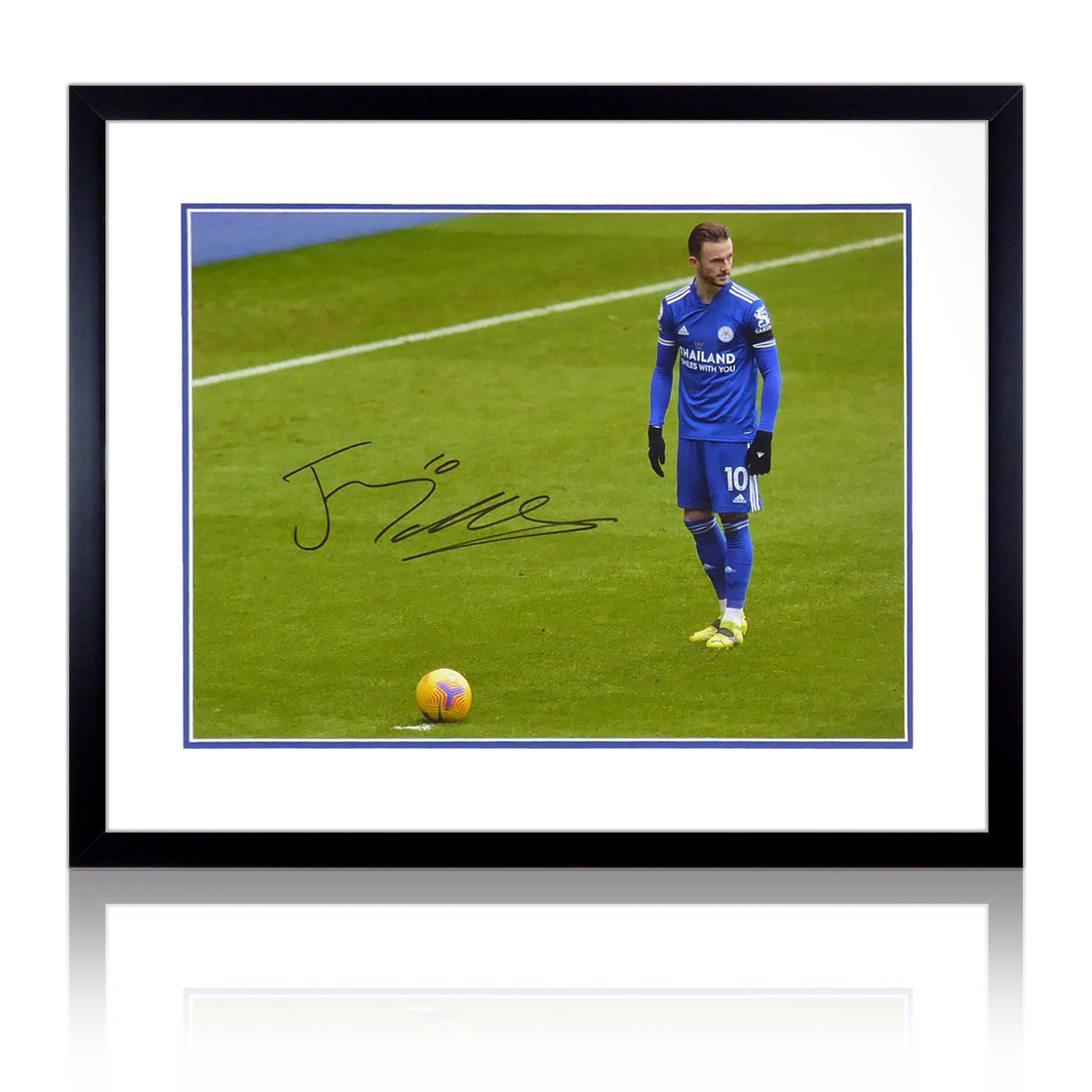 James Maddison Signed Leicester City Deluxe Mount Display