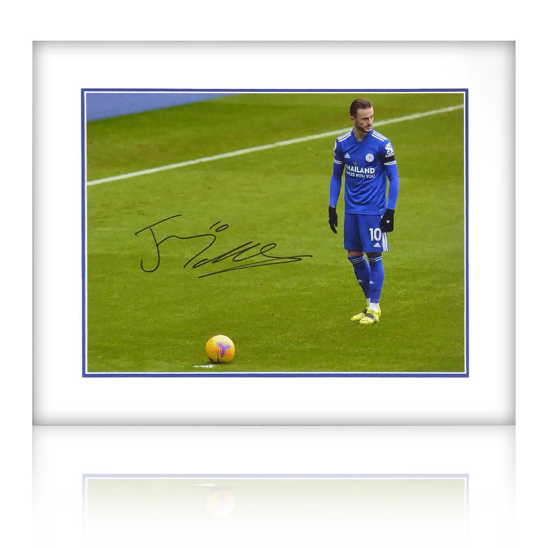 James Maddison Signed Leicester City Mount