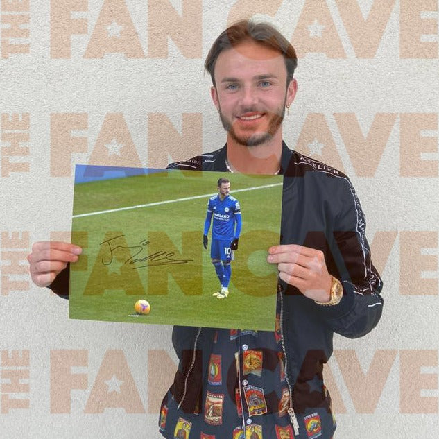 James Maddison Signed Leicester City Mount