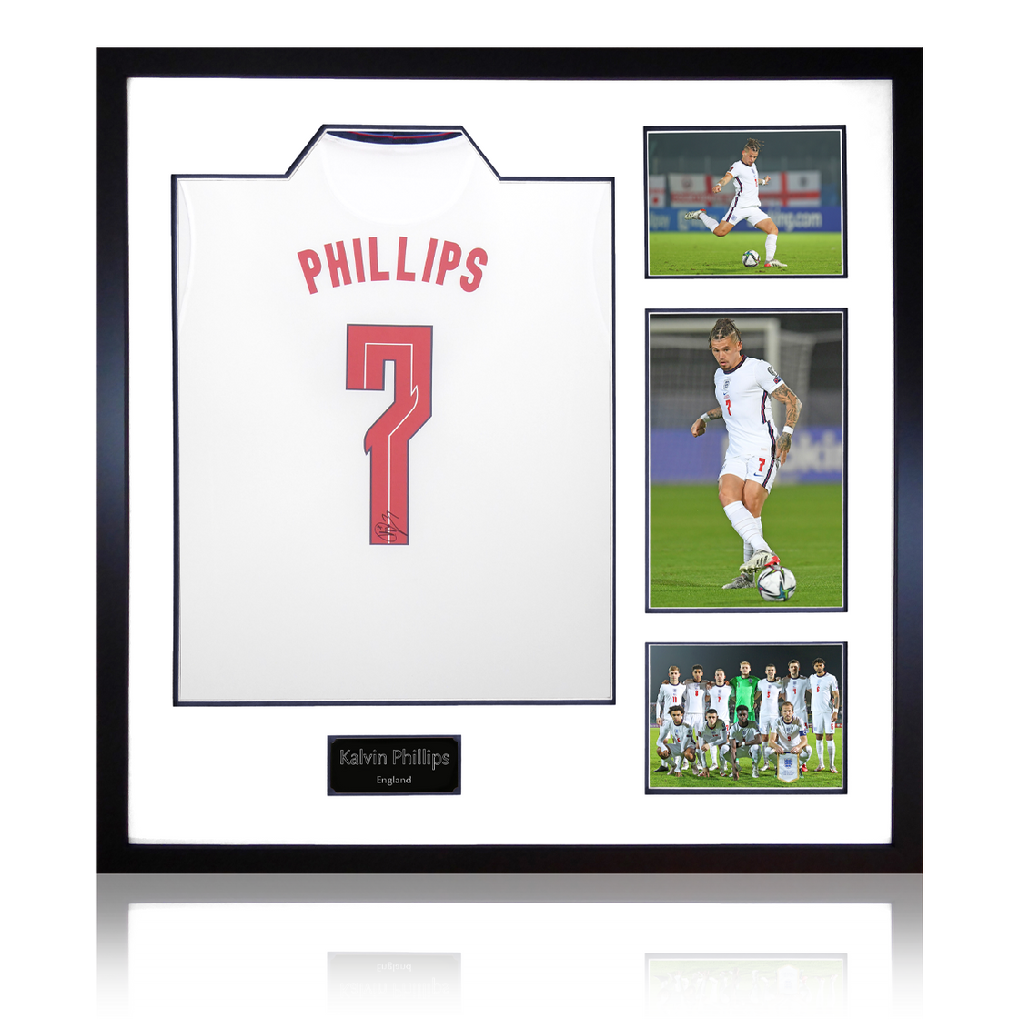 Kalvin Phillips Signed England Shirt Elite Frame