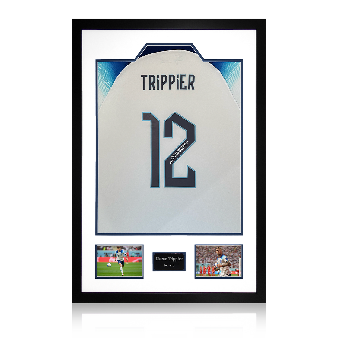 Kieran Trippier Signed England Shirt Premium Frame