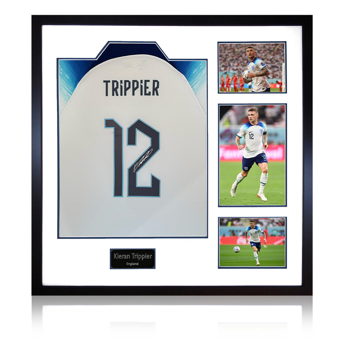 Kieran Trippier Signed England Shirt Elite Frame