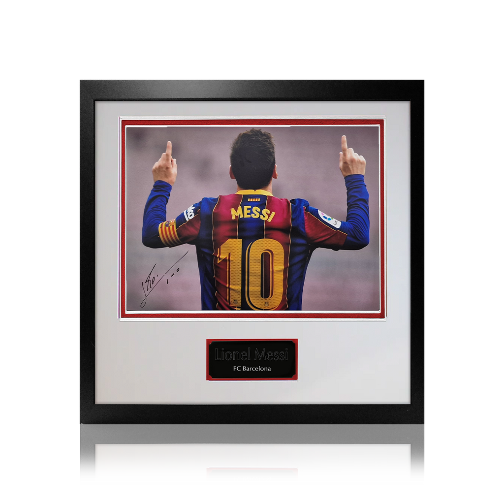 Lionel Messi Signed Barcelona Display – The Fan Cave Memorabilia