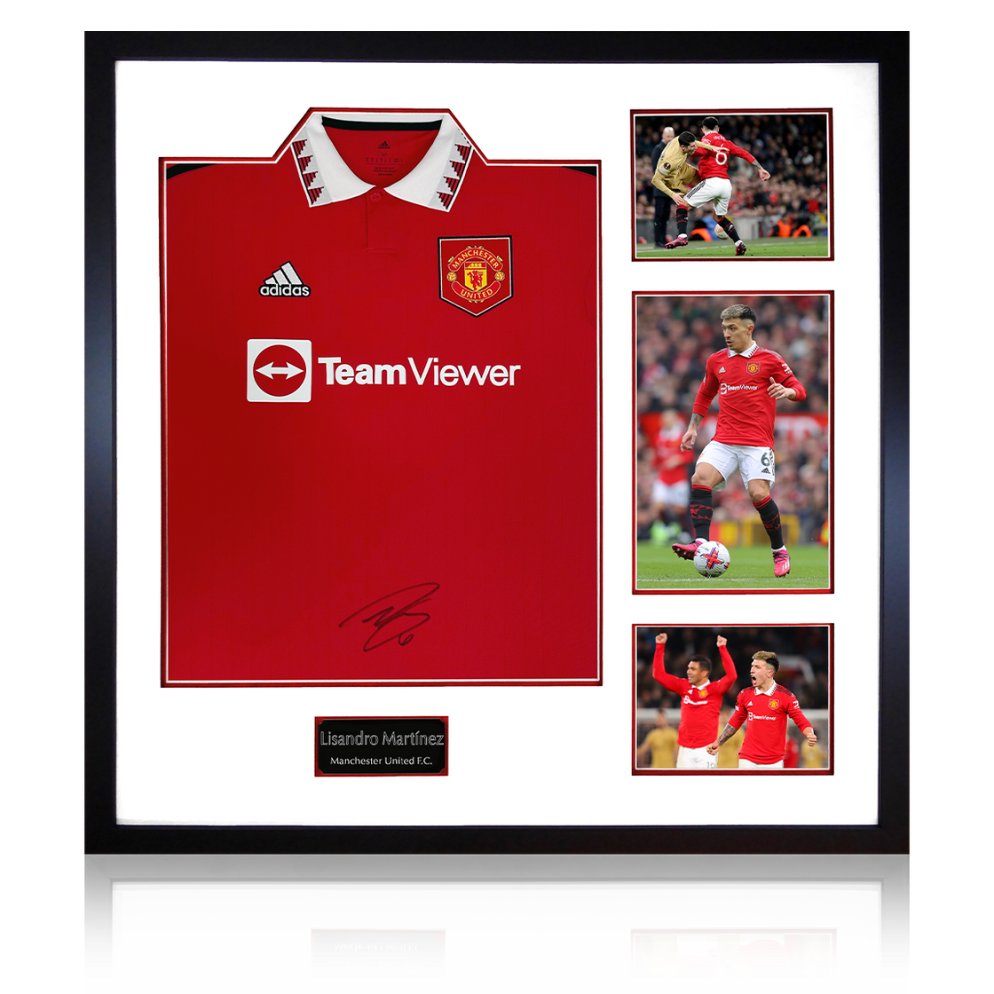 Lisandro Martínez Front Signed Manchester United Elite Frame