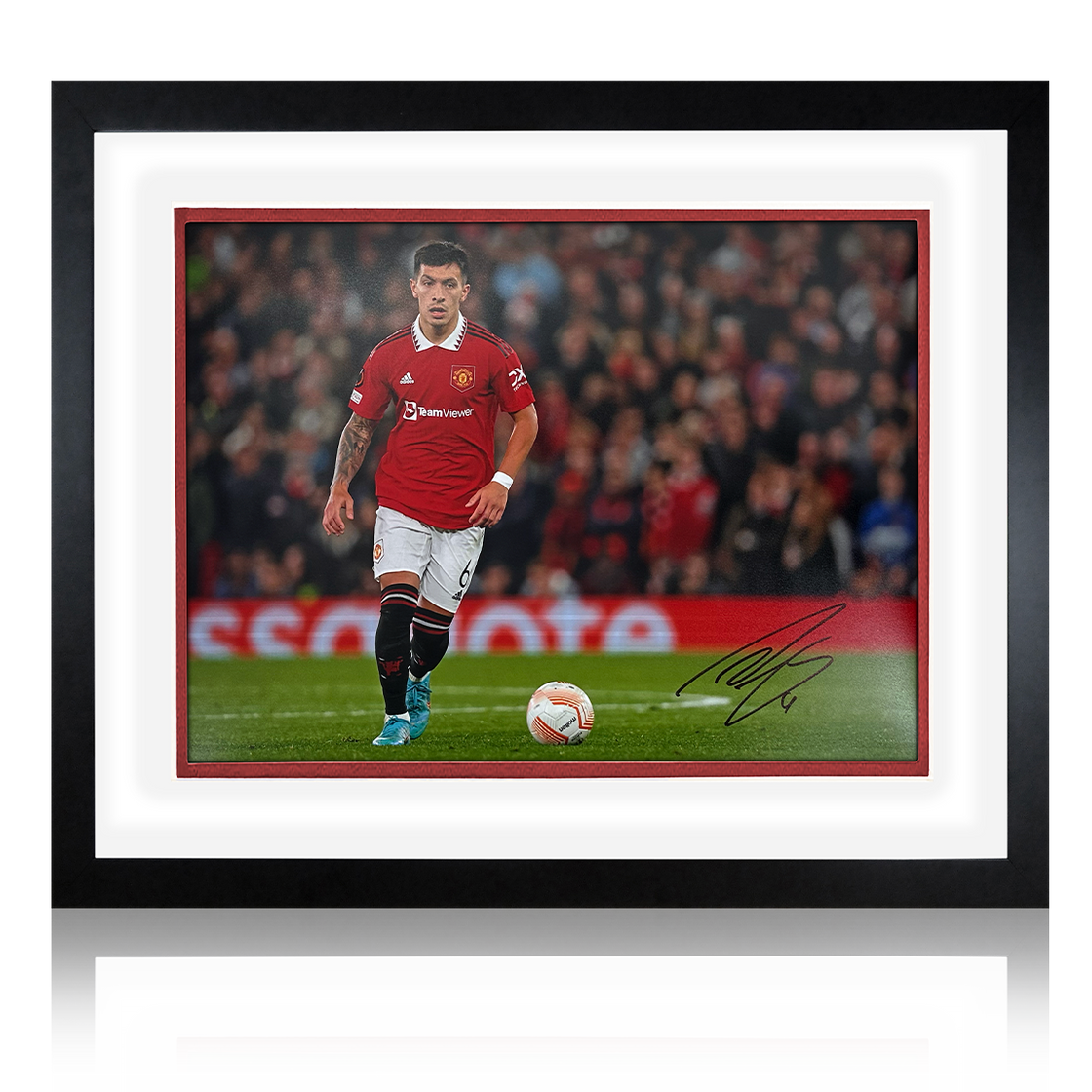 Lisandro Martínez Signed Manchester United Deluxe Mount Display