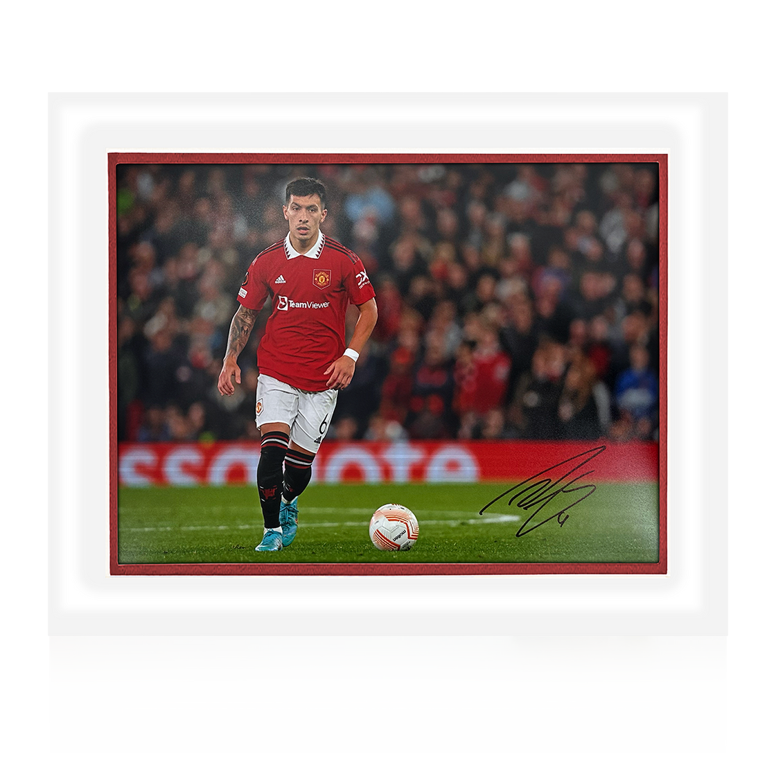 Lisandro Mart nez Signed Manchester United Deluxe Mount The Fan Cave lisandro-mart-nez-signed-manchester-united-deluxe-mount-the-fan-cave