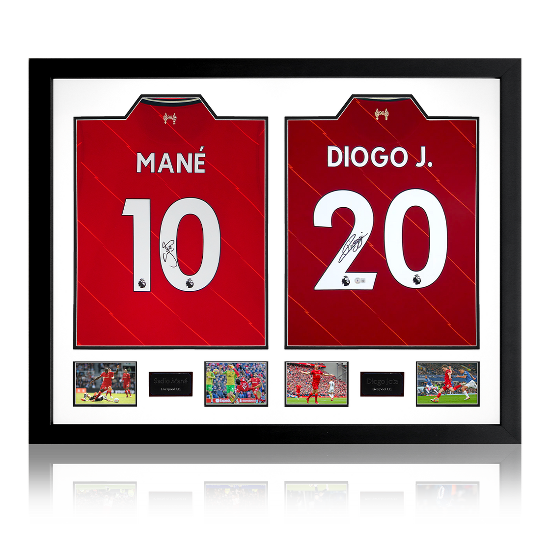 Monthly Auction: Sadio Mané & Diogo Jota Dual Shirt Display