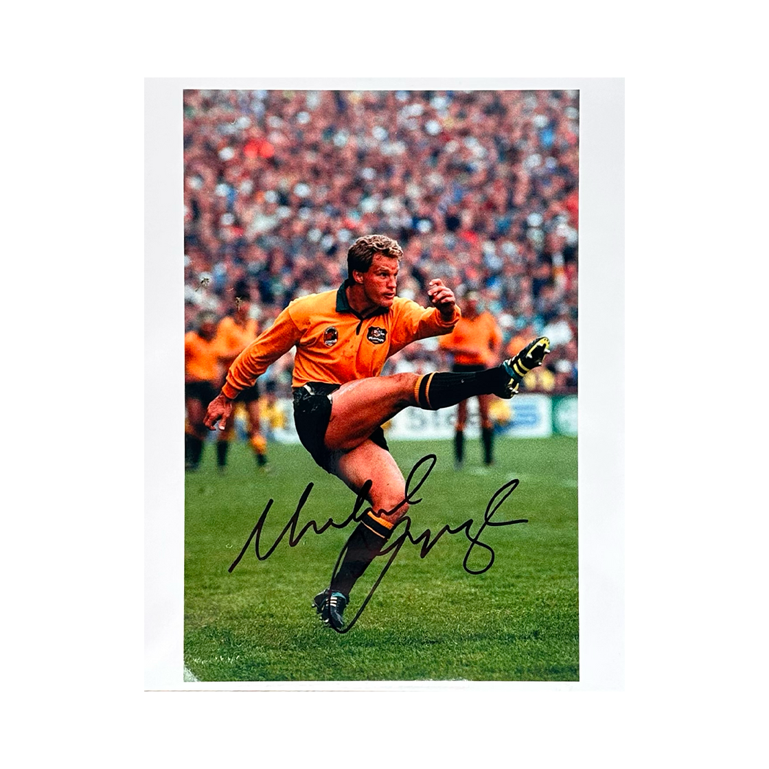 Michael Lynagh Signed Austrailia Rugby 10x8 #2