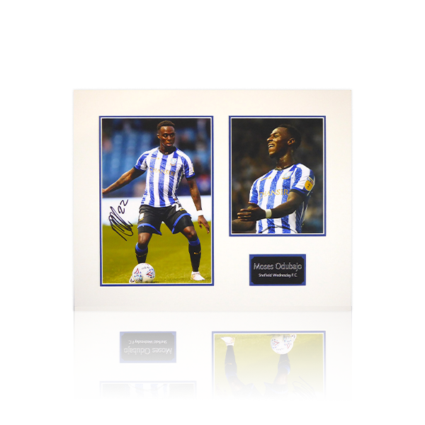 Moses Odubajo Sheffield Wednesday Signed Deluxe Mount Display