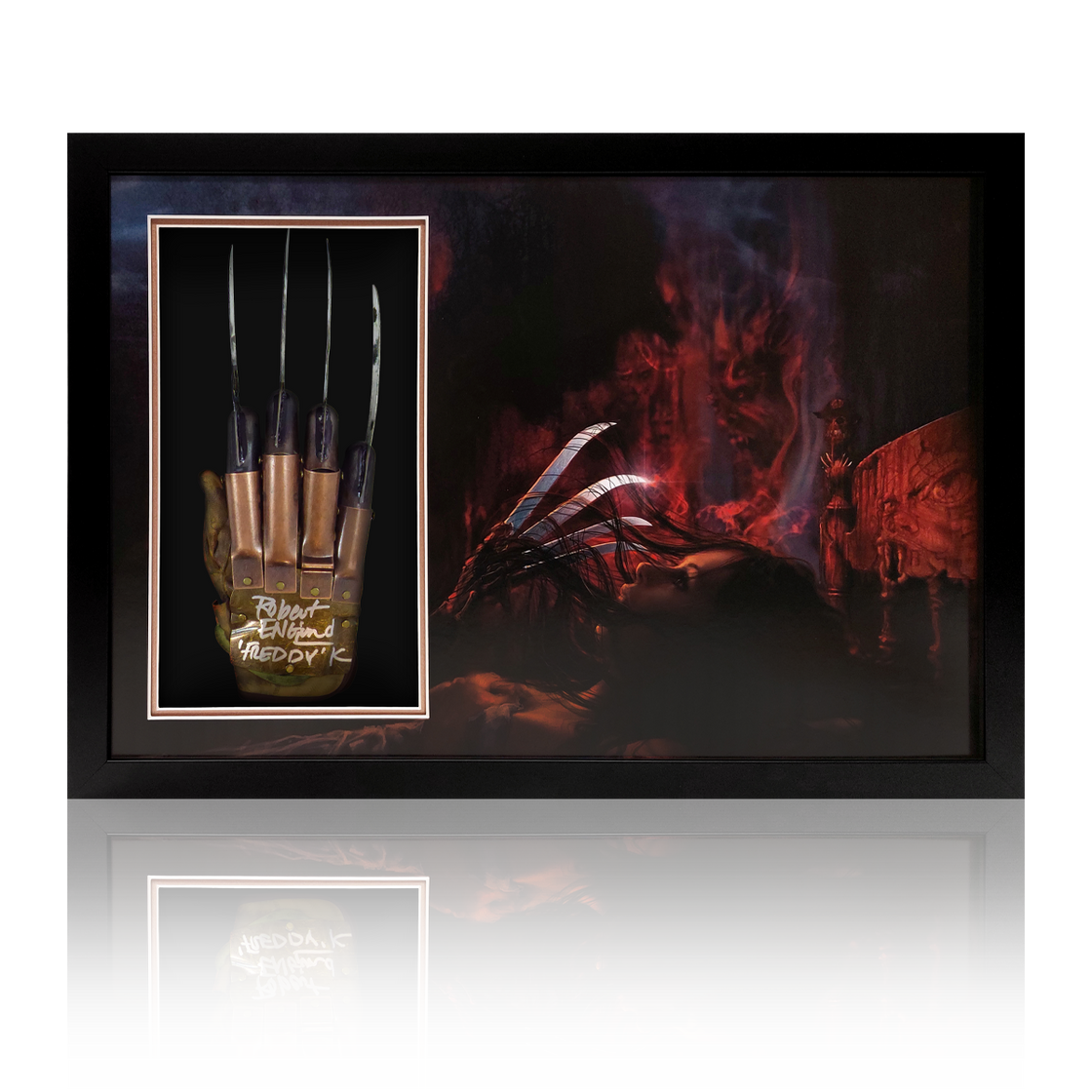 Robert Englund Signed Freddy Krueger Glove Display