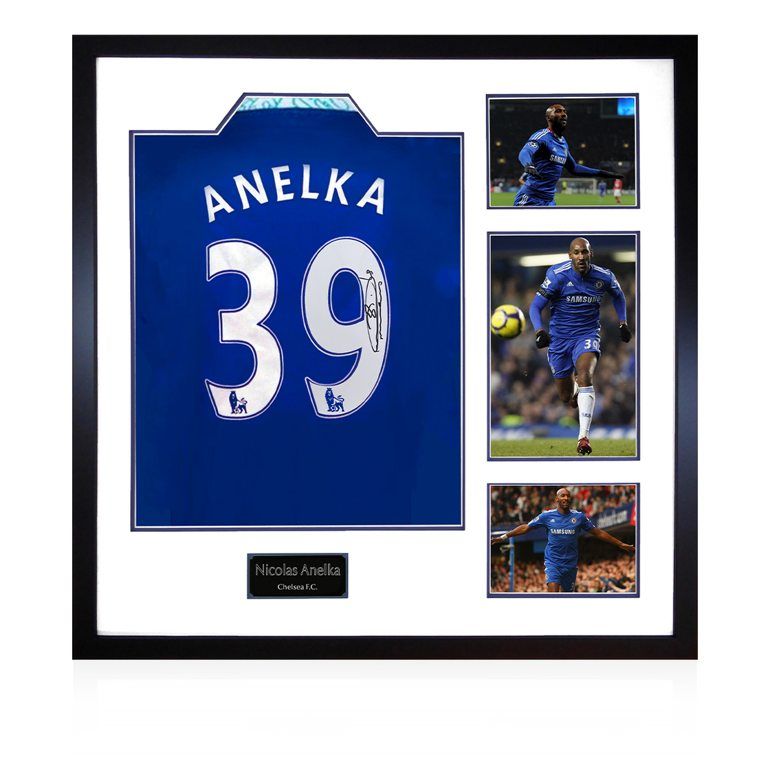 Nicolas Anelka Signed Chelsea Elite Frame