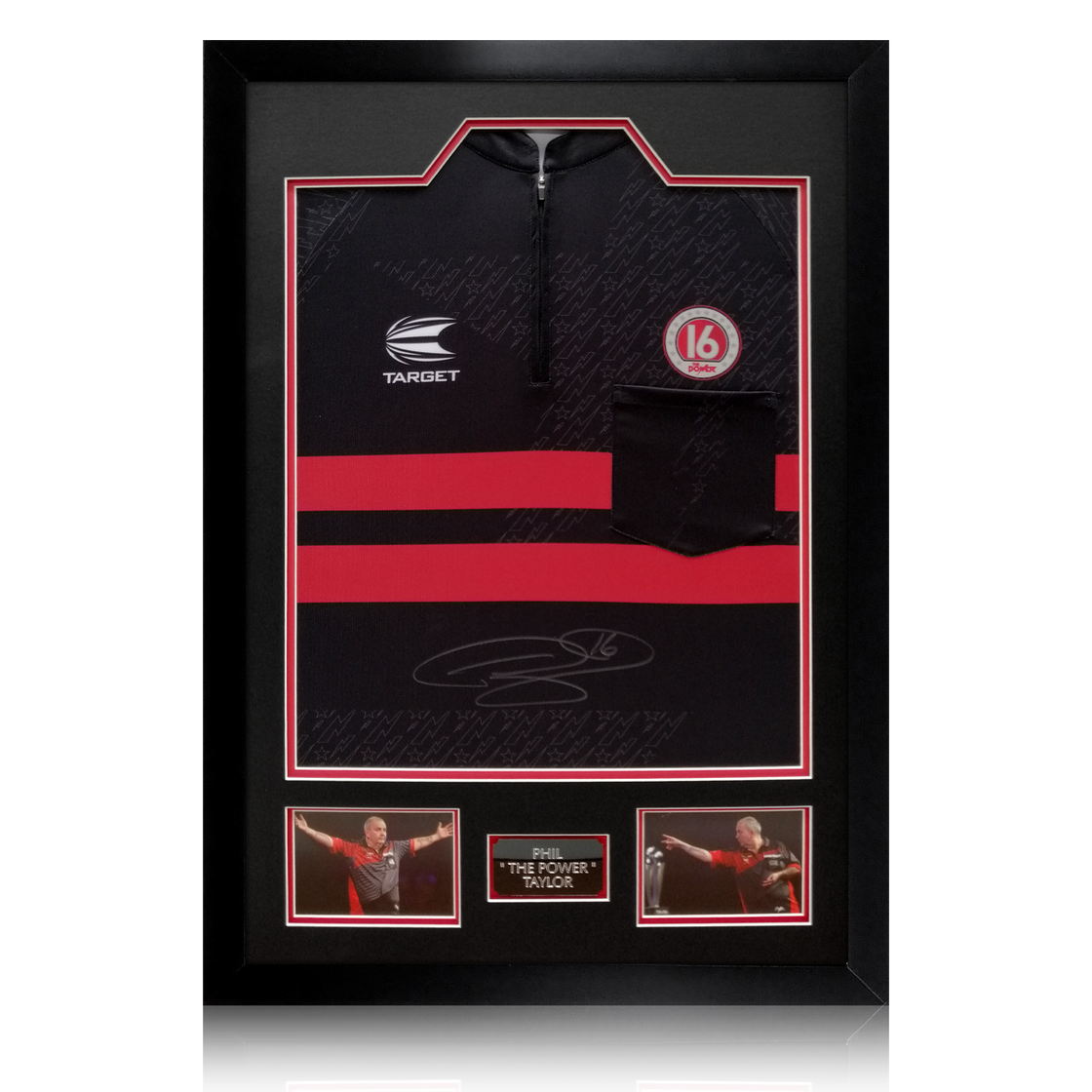 Phil Taylor Framed Front Signed Shirt Display