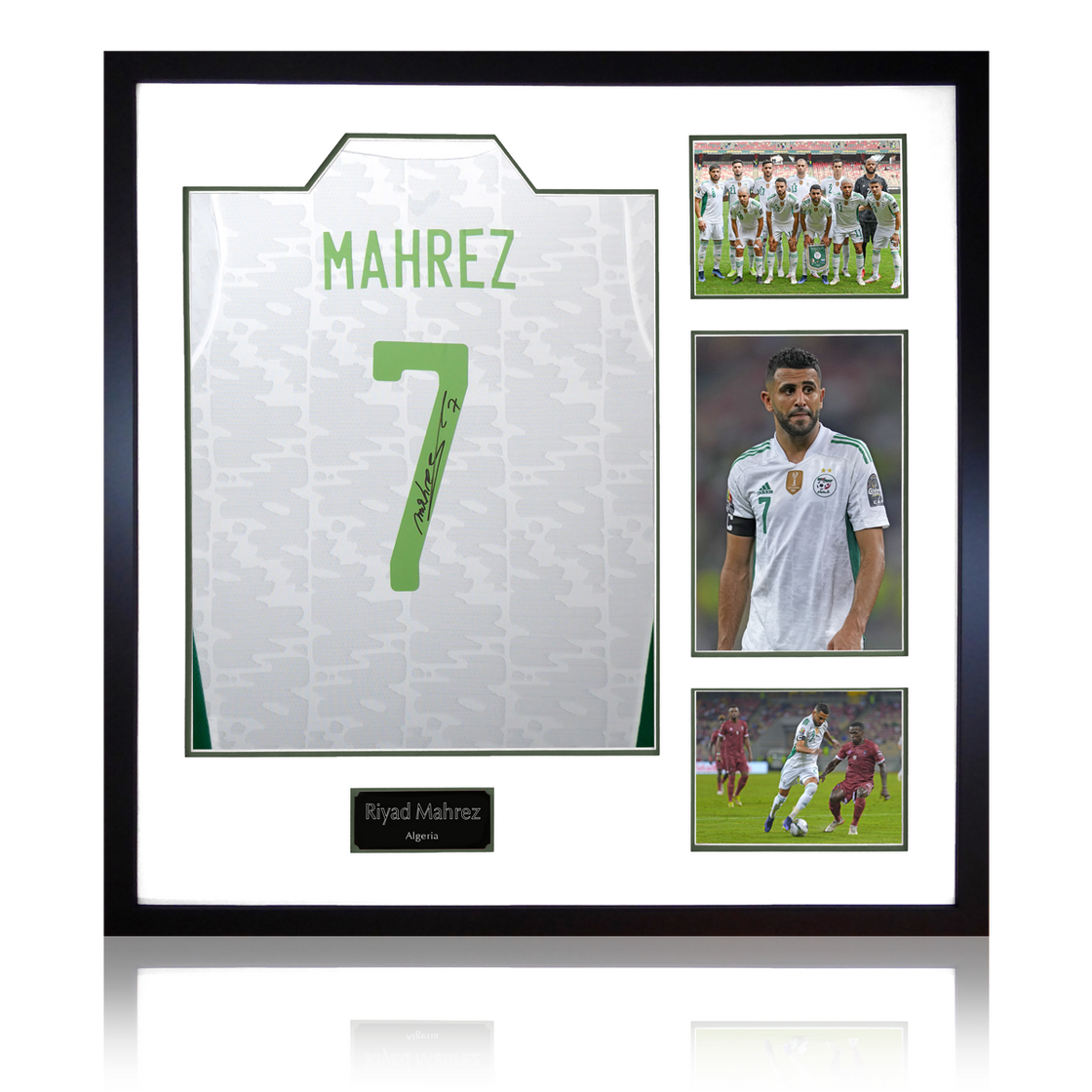 Riyad Mahrez Signed Algeria Shirt Large Display