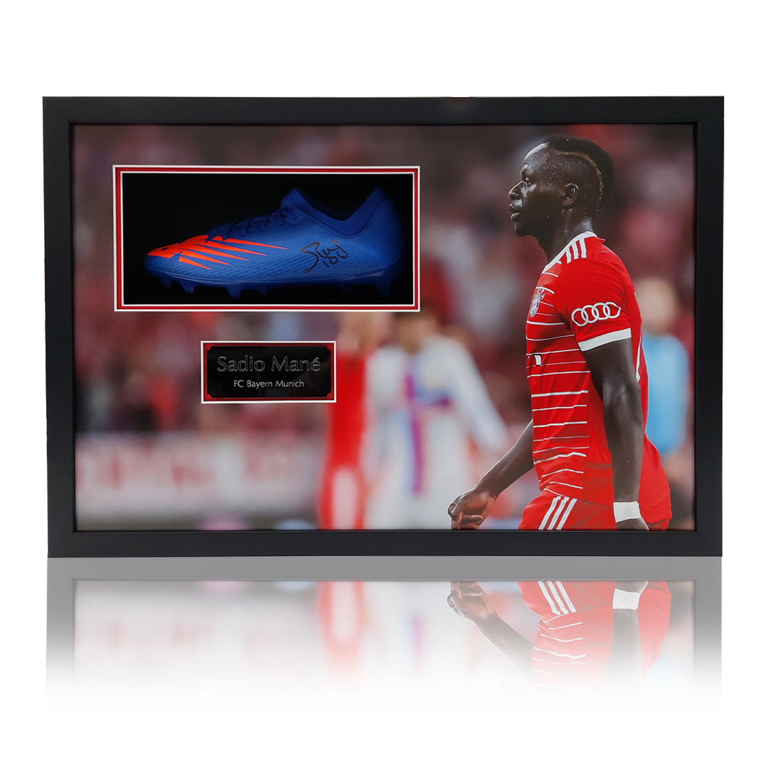 Sadio Mane Signed Bayern Munich Boot Iconic Frame