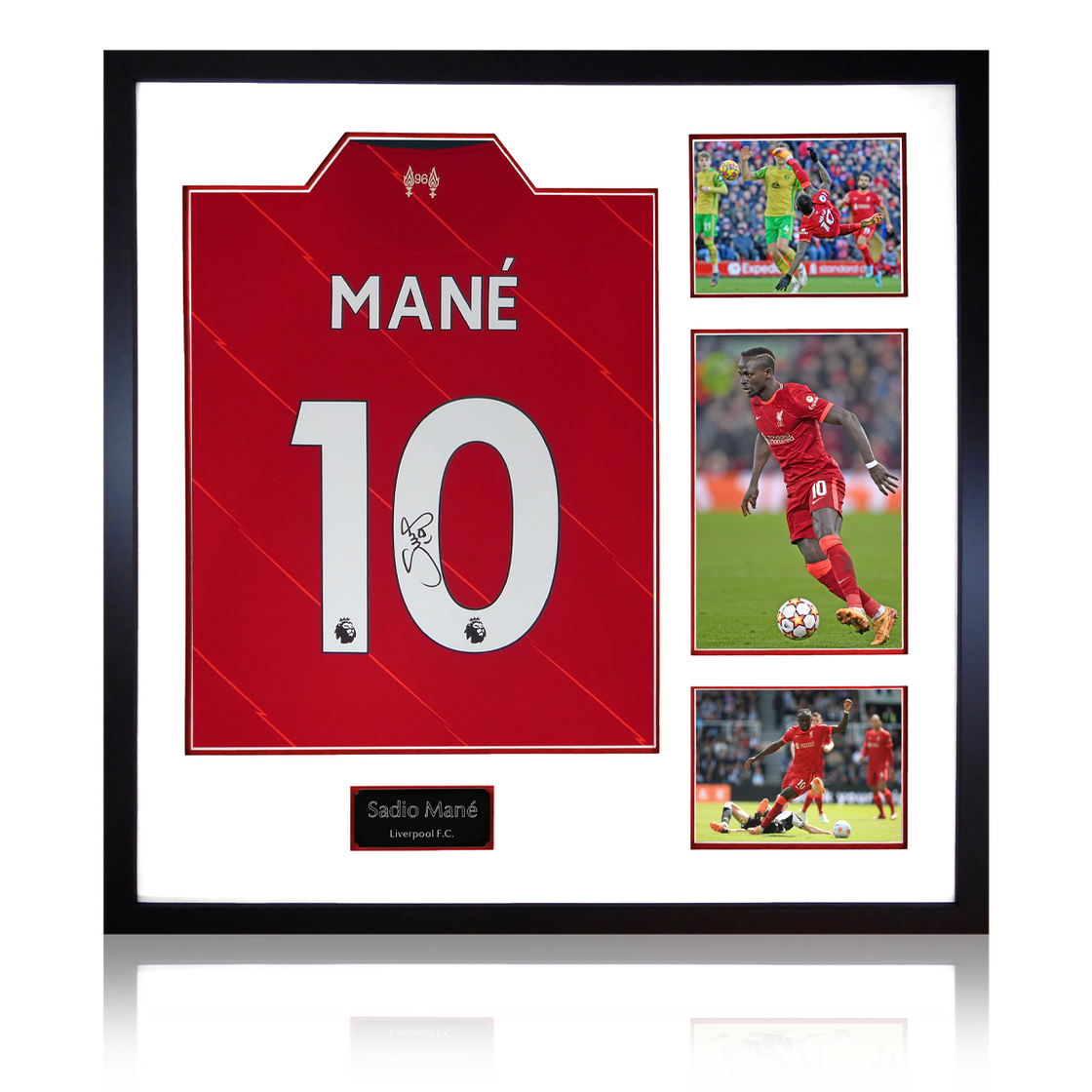 Sadio Mane Signed 21/22 Liverpool Shirt Elite Frame