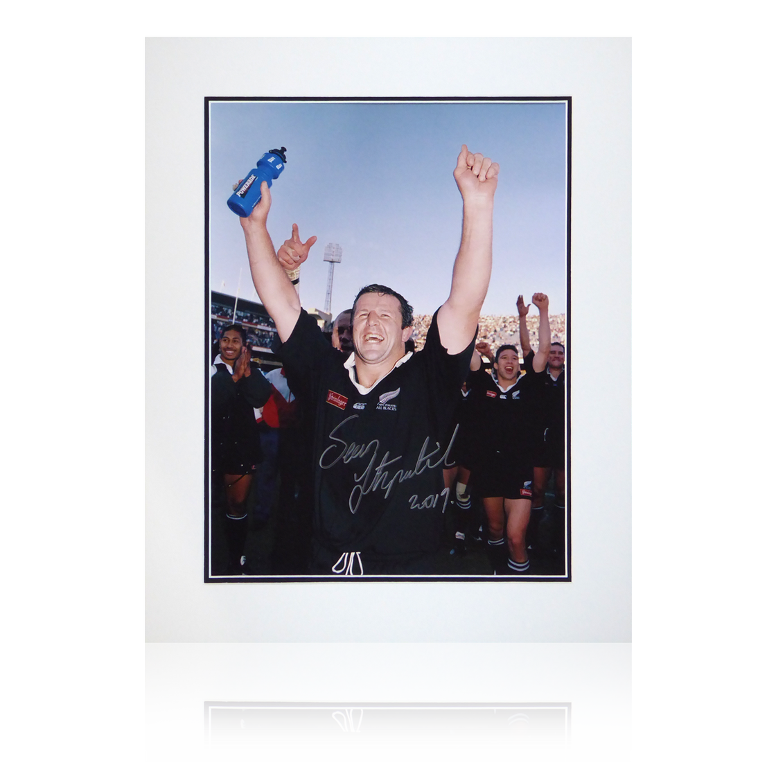 Sean Fitzpatrick Signed All Black Mount