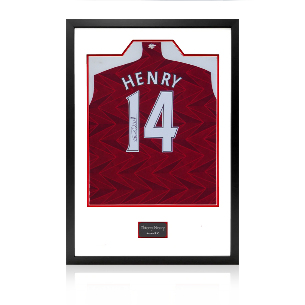 Signed Thierry Henry Shirt Framed - France Icon Jersey +COA