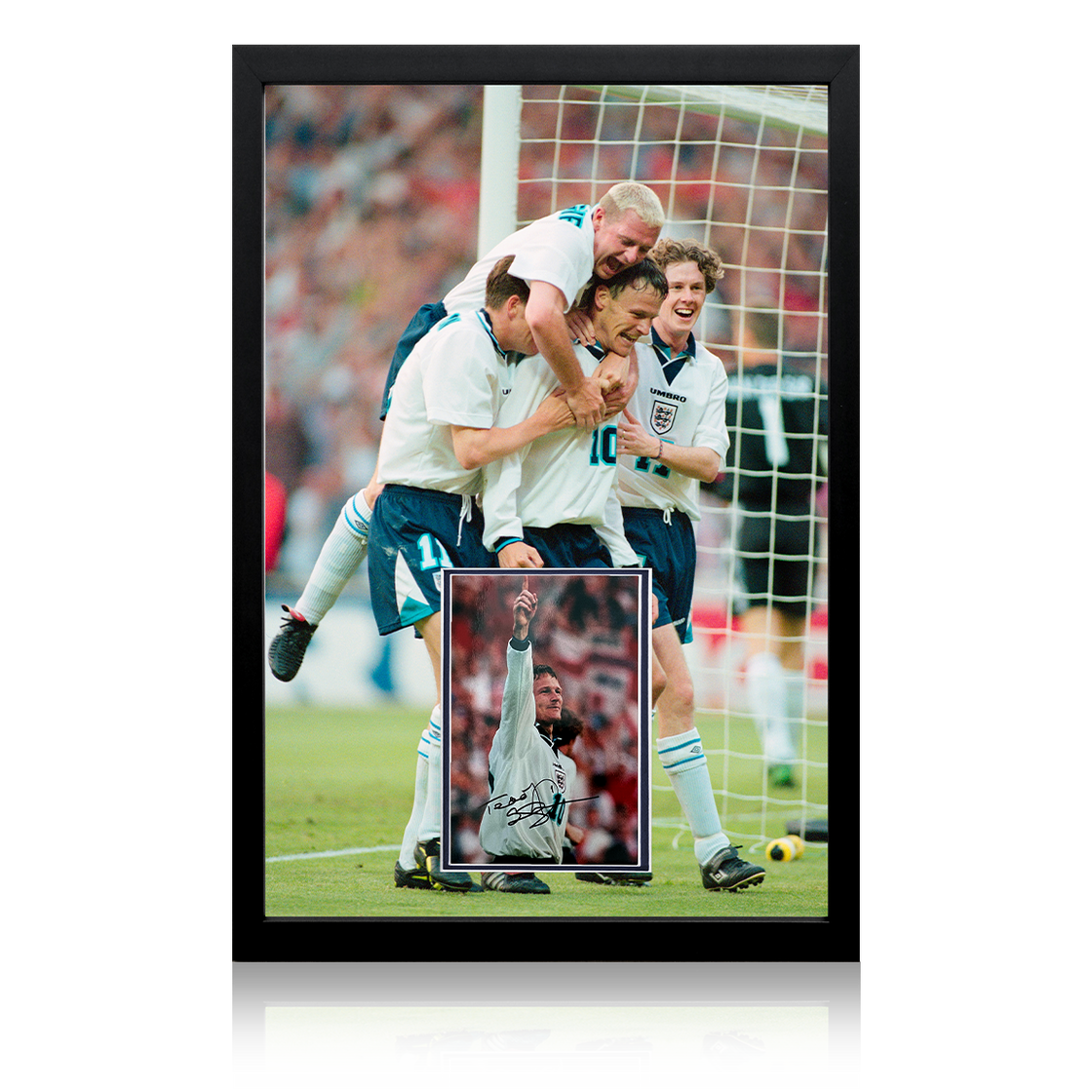 Teddy Sheringham Signed England Iconic Frame