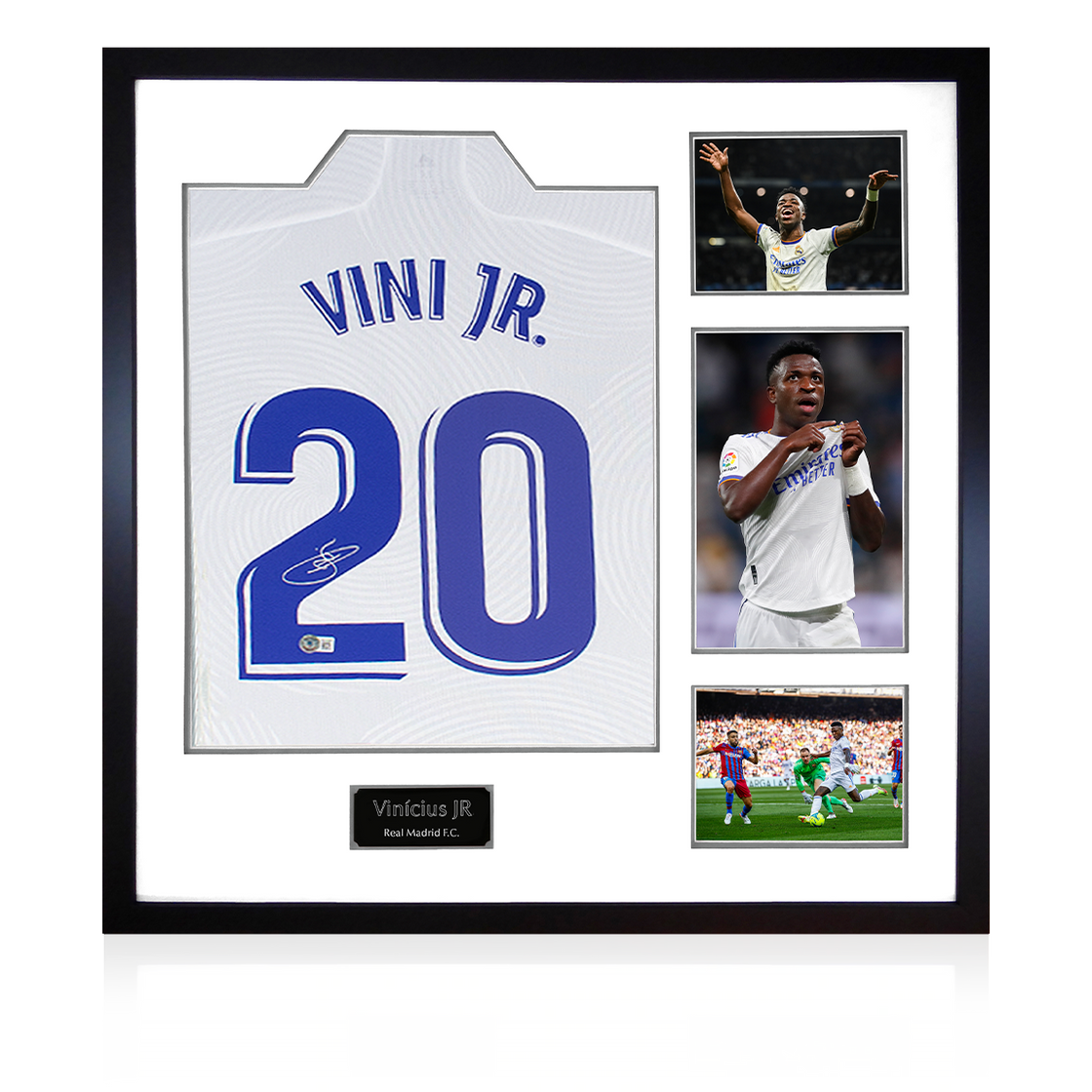 Vinicius Jnr Signed Real Madrid Shirt Elite Frame