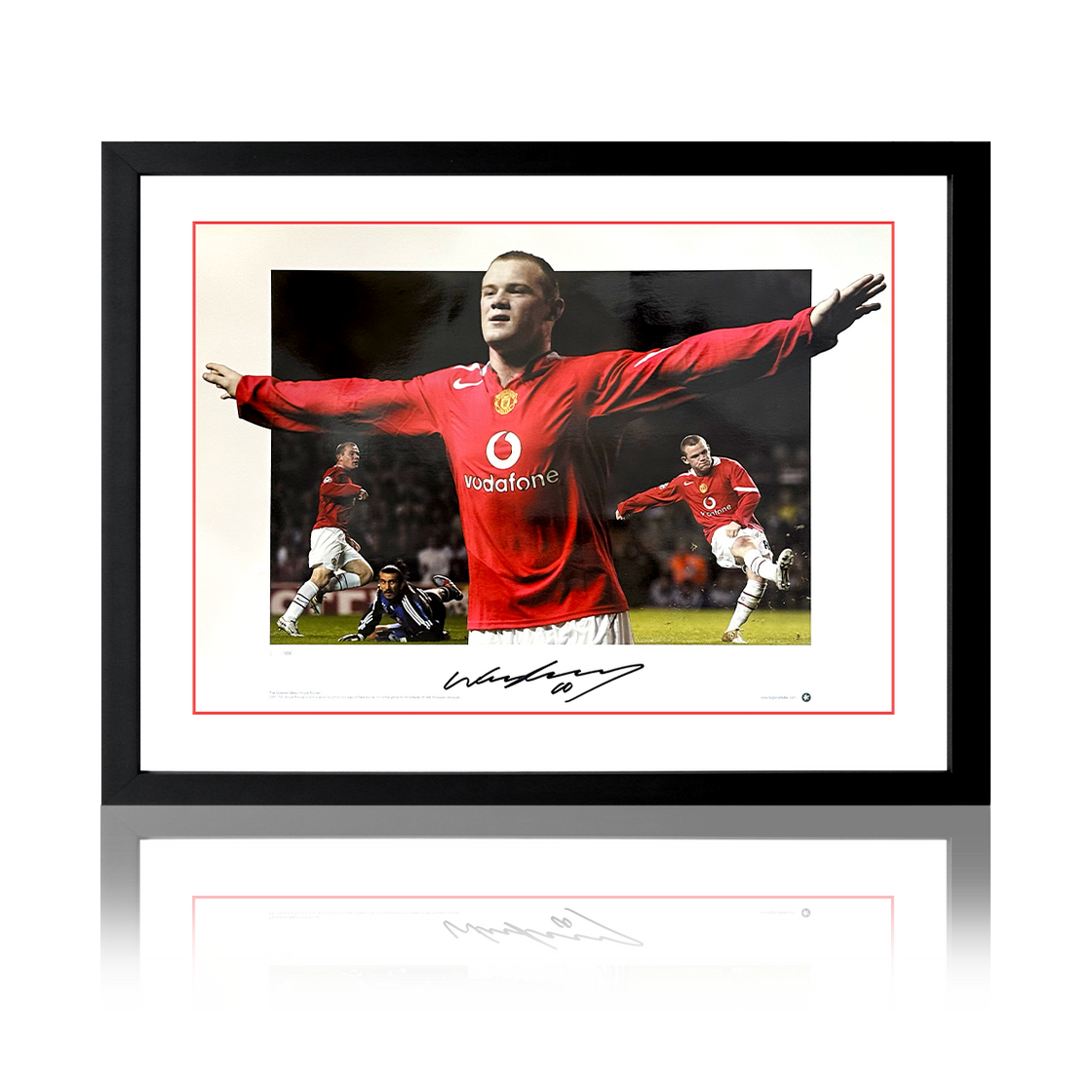 Wayne Rooney Signed Manchester United Deluxe Mount Display