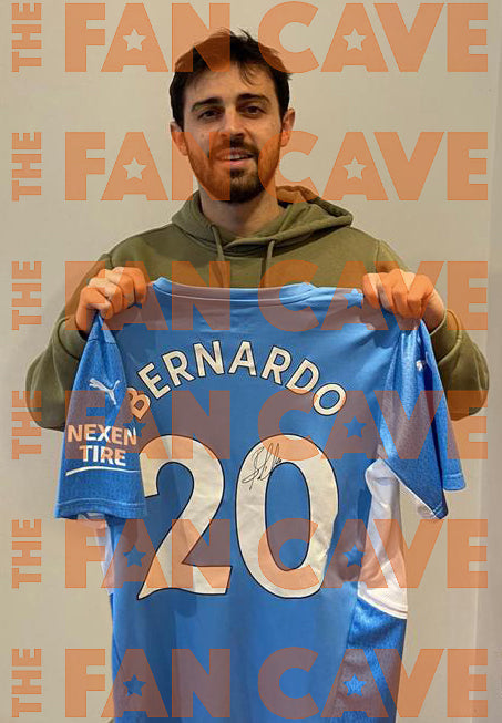 Bernardo Silva Signed Man City 21-22 Shirt Elite Frame